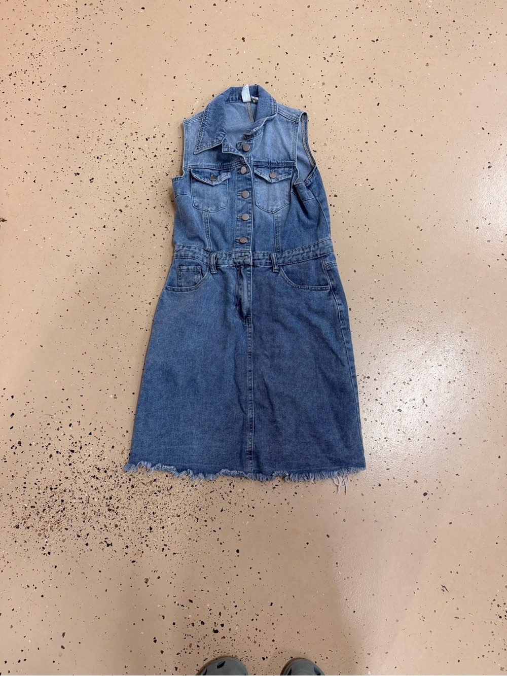 Joie ' Sleeveless Denim Button-Front Dress in Blue